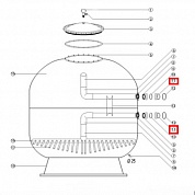 Фланец для крепления 5 крановой обвязки Aquaviva 1050-1250 мм