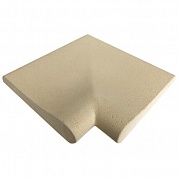 Прямой угловой копинговый камень Carobbio Rustic с микроперфорированной поверхностью, 320x320 мм (песочный)