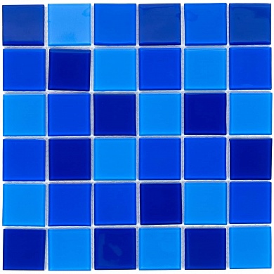 Мозаика стеклянная Aquaviva Cristall Dark Blue (48 мм)