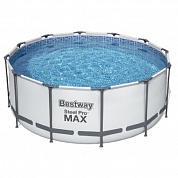 Каркасный круглый бассейн Bestway Steel Pro 56420 (366х122 см) с картриджным фильтром, тентом и лестницей