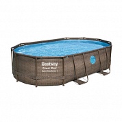Каркасный бассейн Bestway Steel 56946 (488х305х107 см) с песочным фильтром, лестницей и защитным тентом