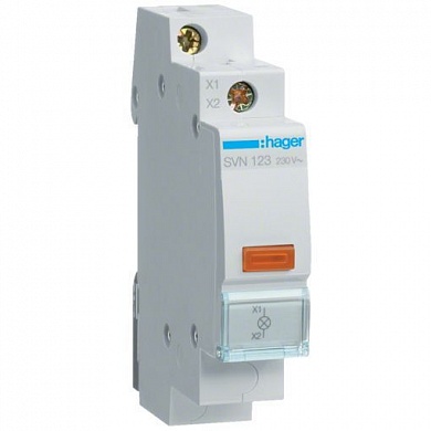 Индикатор Hager SVN123 LED 230 В, желтый, 1 модуль