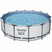 Каркасный бассейн Bestway Steel Pro 5612Z (488х122 см) с картриджным фильтром, лестницей и тентом